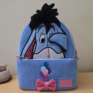 Loungefly Disney Eeyore Backpack - Blue and Pink